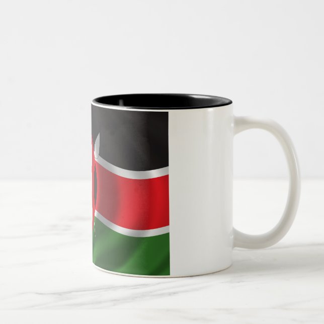 Tasse 2 Couleurs Drapeau du Kenya (Droit)