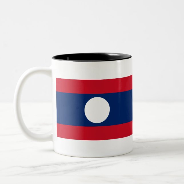 Tasse 2 Couleurs Drapeau du Laos (Gauche)