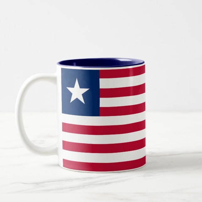 Tasse 2 Couleurs Drapeau du Libéria (Gauche)