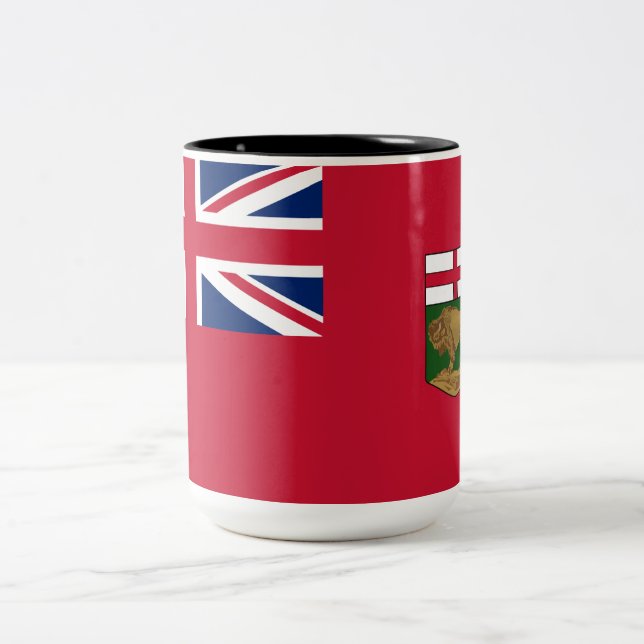 Tasse 2 Couleurs Drapeau du Manitoba (Centre)