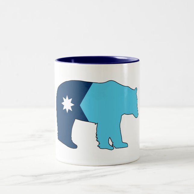 Tasse 2 Couleurs Drapeau du Minnesota ours (Centre)