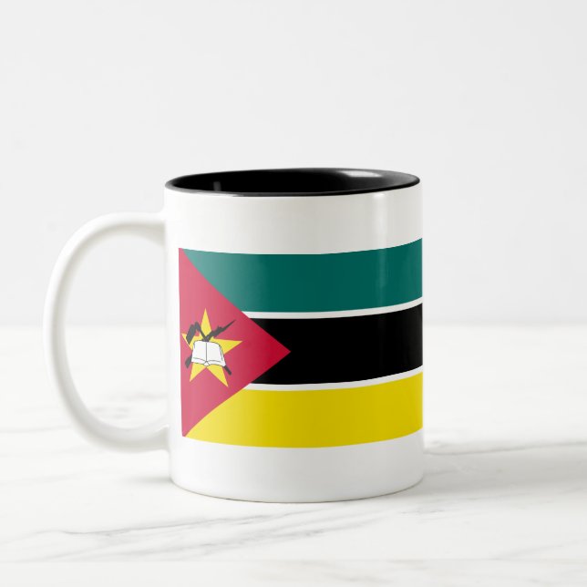 Tasse 2 Couleurs Drapeau du Mozambique (Gauche)