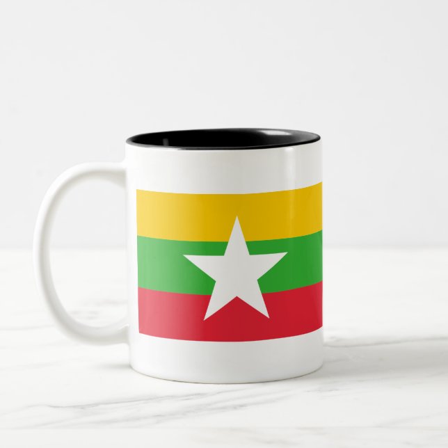 Tasse 2 Couleurs Drapeau du Myanmar (Gauche)
