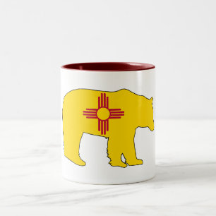 Tasse 2 Couleurs Drapeau du Nouveau-Mexique porte-ours