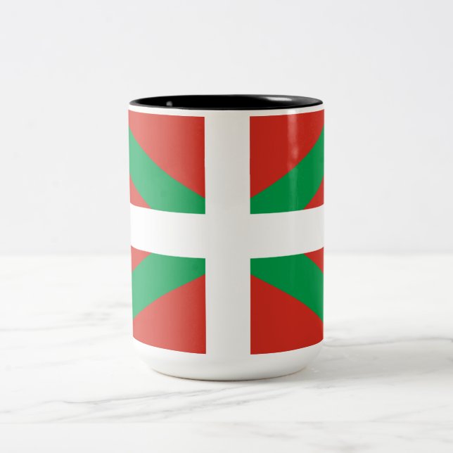 Tasse 2 Couleurs Drapeau du Pays basque (Centre)