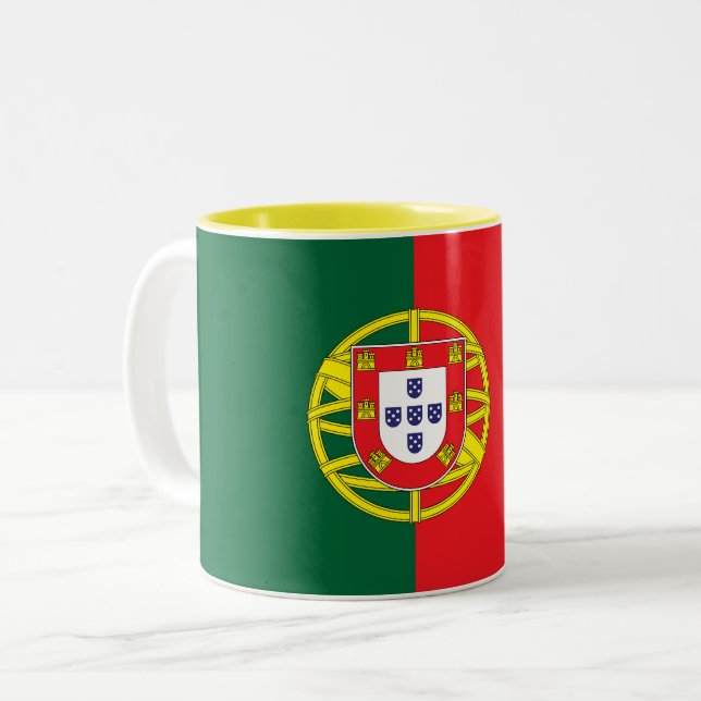 Tasse 2 Couleurs Drapeau du Portugal (Devant gauche)