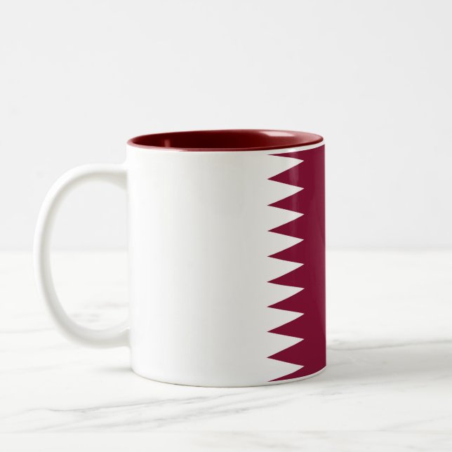 Tasse 2 Couleurs Drapeau du Qatar (Gauche)