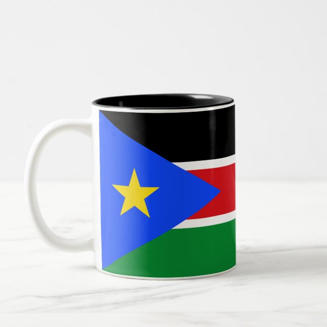 Tasse 2 Couleurs Drapeau du Soudan du Sud (Gauche)