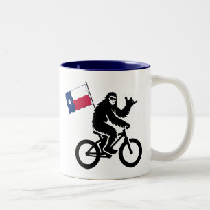 Tasse 2 Couleurs Drapeau du Texas Bigfoot Cycling