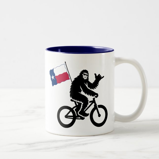 Tasse 2 Couleurs Drapeau du Texas Bigfoot Cycling (Droit)