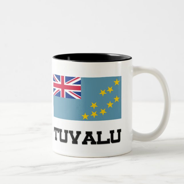 Tasse 2 Couleurs Drapeau du Tuvalu (Droit)