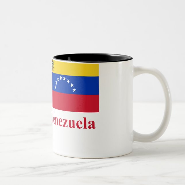 Tasse 2 Couleurs Drapeau du Venezuela avec le nom (Droit)