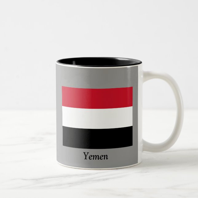 Tasse 2 Couleurs Drapeau du Yémen (Droit)