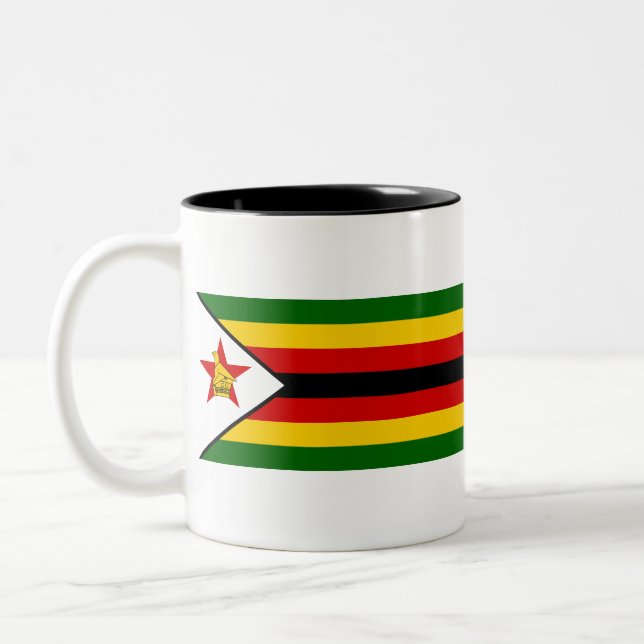 Tasse 2 Couleurs Drapeau du Zimbabwe (Gauche)