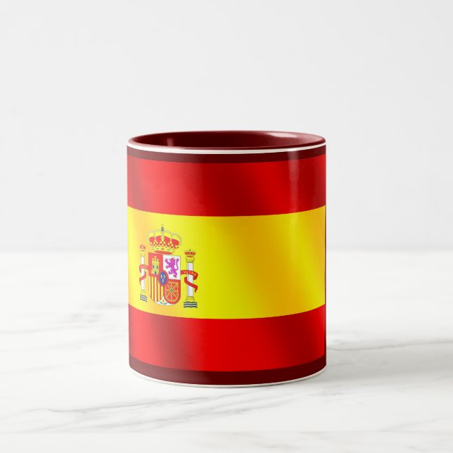 Tasse 2 Couleurs Drapeau espagnol des cadeaux de l'Espagne pour des (Centre)