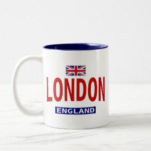 Tasse 2 Couleurs Drapeau et expression de Londres Angleterre
