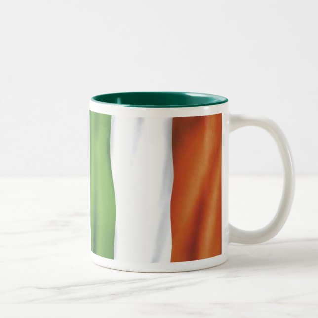 Tasse 2 Couleurs Drapeau, fierté irlandaise ! (Droit)