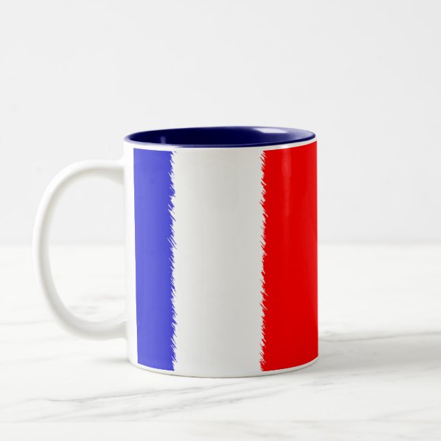 Tasse 2 Couleurs Drapeau français (Gauche)