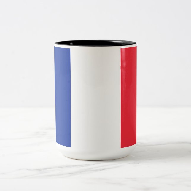 Tasse 2 Couleurs Drapeau français (France) (Centre)