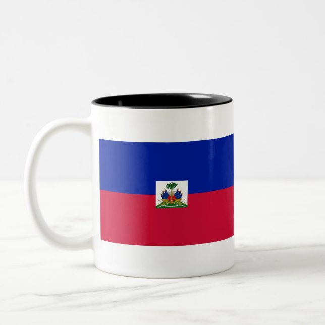 Tasse 2 Couleurs Drapeau Haïti (Gauche)