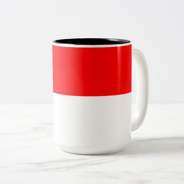 Tasse 2 Couleurs Drapeau indonésien (Indonésie) (Devant droit)