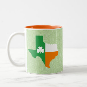 Tasse 2 Couleurs Drapeau irlandais du Texas