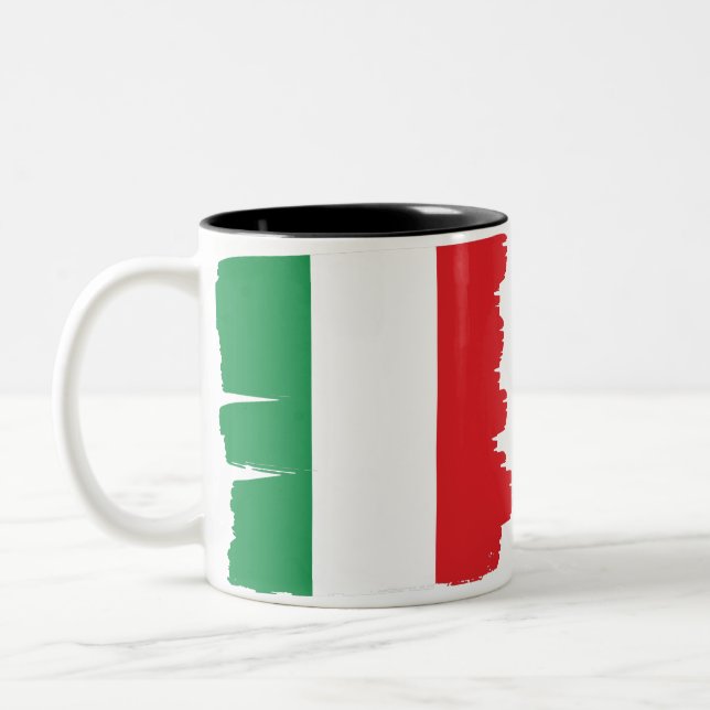 Tasse 2 Couleurs Drapeau italien Italie (Gauche)