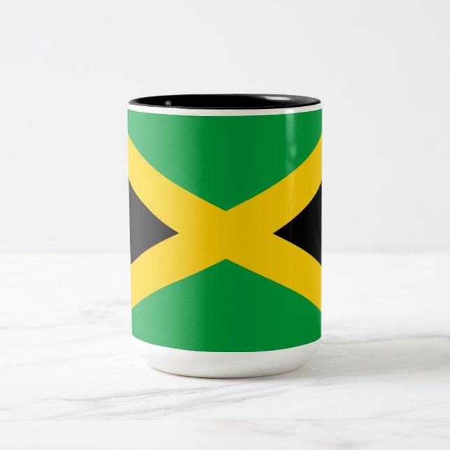 Tasse 2 Couleurs Drapeau jamaïcain (Centre)