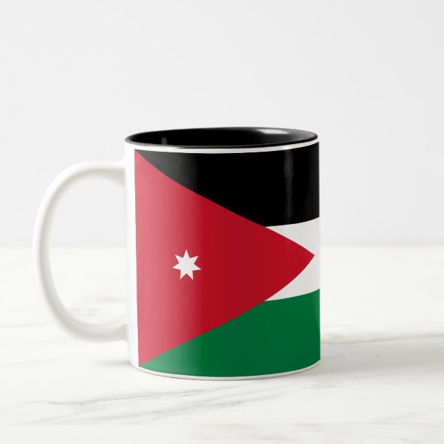 Tasse 2 Couleurs Drapeau Jordanie (Gauche)