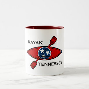 Tasse 2 Couleurs Drapeau Kayak Tennessee