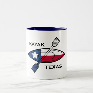 Tasse 2 Couleurs Drapeau Kayak Texas