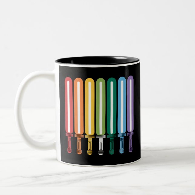 Tasse 2 Couleurs Drapeau LGBT Fierté gay  (Gauche)