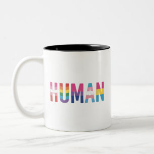 Tasse 2 Couleurs Drapeau LGBT humain Mois de la fierté gay Transgen