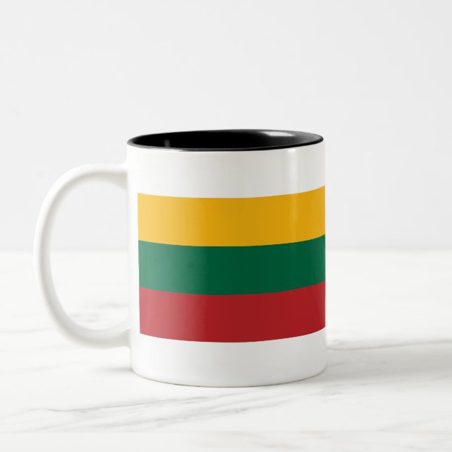 Tasse 2 Couleurs Drapeau Lituanie (Gauche)