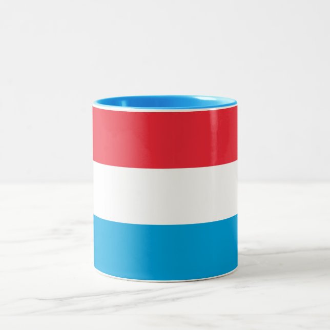 Tasse 2 Couleurs Drapeau Luxembourg (Centre)