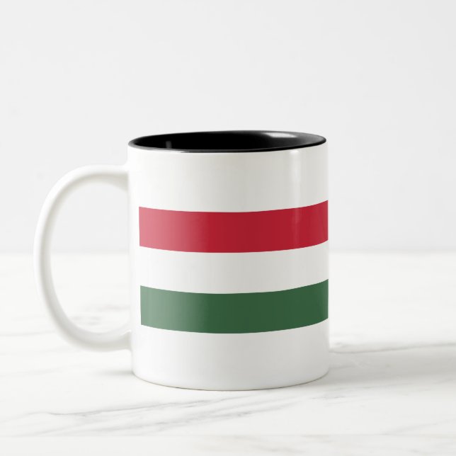Tasse 2 Couleurs Drapeau Magyarország - Hongrie (Gauche)
