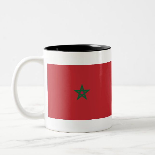Tasse 2 Couleurs Drapeau Maroc (Gauche)