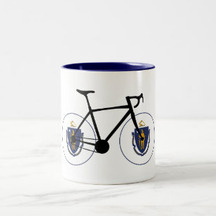 Tasse 2 Couleurs Drapeau Massachusetts Cyclisme