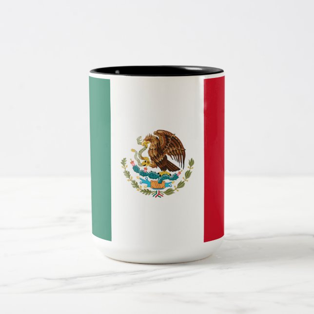 Tasse 2 Couleurs Drapeau mexicain (Centre)