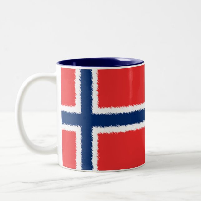 Tasse 2 Couleurs Drapeau norvégien (Gauche)