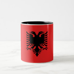 Tasse 2 Couleurs Drapeau patriotique albanais