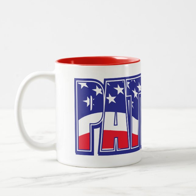 Tasse 2 Couleurs Drapeau patriotique américain (Gauche)