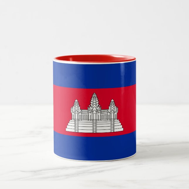 Tasse 2 Couleurs Drapeau patriotique cambodgien (Centre)