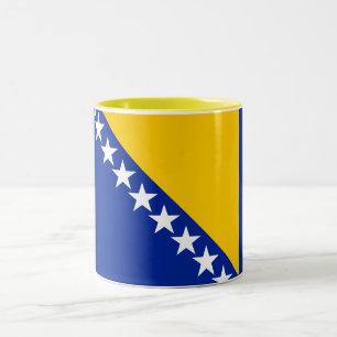 Tasse 2 Couleurs Drapeau patriotique de Bosnie-Herzégovine