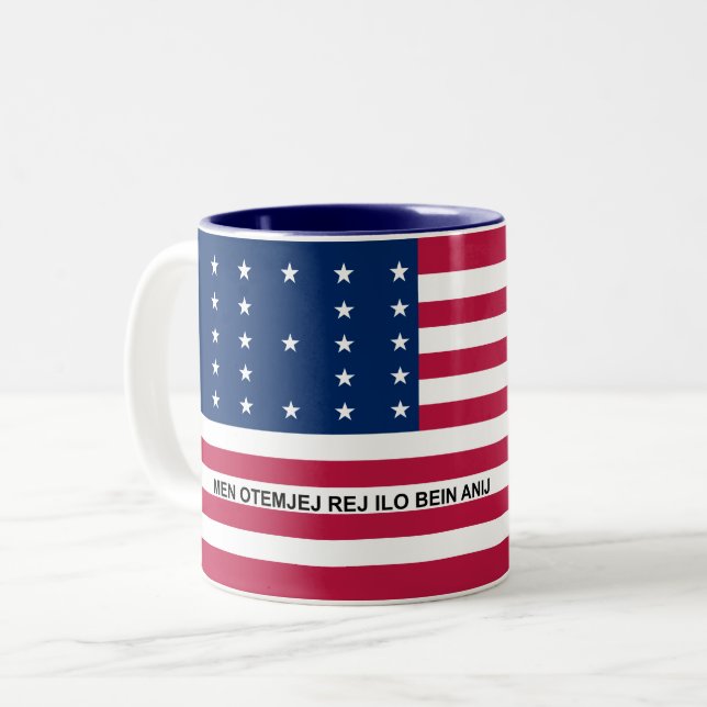 Tasse 2 Couleurs Drapeau patriotique de l'atoll de Bikini (Devant gauche)