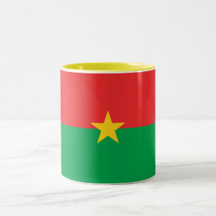 Tasse 2 Couleurs Drapeau patriotique du Burkina Faso