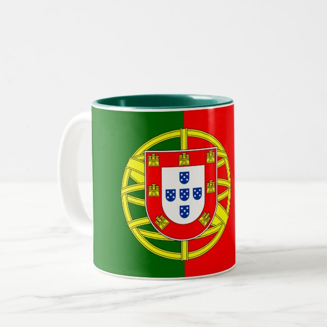 Tasse 2 Couleurs Drapeau portugais (Devant gauche)