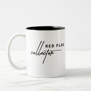 Tasse 2 Couleurs Drapeau rouge - Sip avec un côté d'avertissement