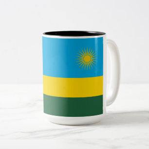 Tasse 2 Couleurs Drapeau rwandais (Rwanda) (Pays africain)