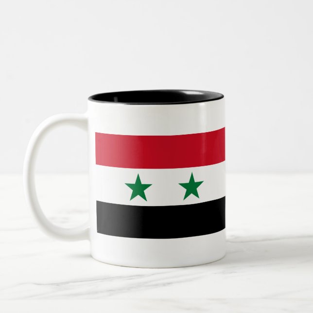 Tasse 2 Couleurs Drapeau Syrie (Gauche)